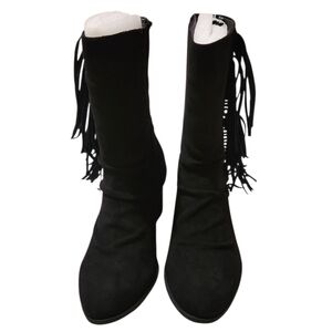 Women’s Size 10 Very G Foxie Black Fringe Boots